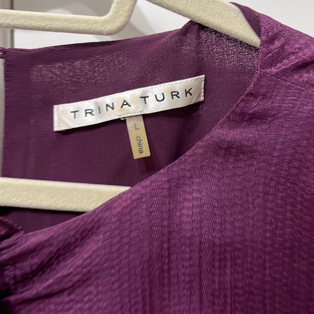 Trina Turk sleeveless shell in deep purple